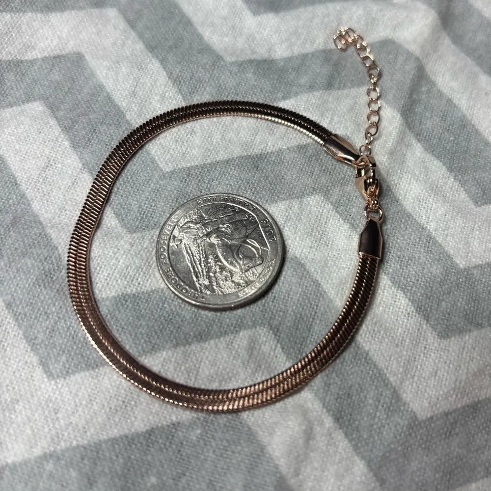 New! Rose Gold Dainty Bracelet Lobster Clasp & Extension
